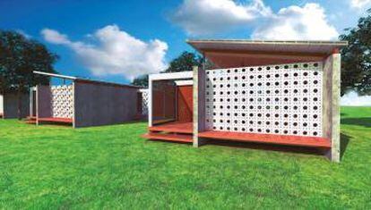 As casas da nova Bento Rodrigues, no desenho dos alunos da Unicamp.