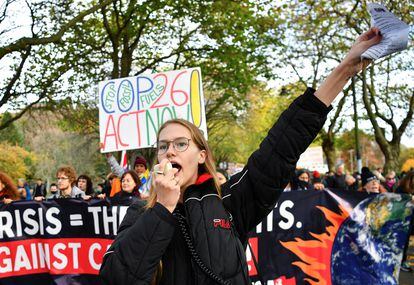 Protesto do Fridays For Future nesta sexta em Glasgow, sede da COP26
