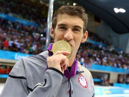 Phelps, nos Jogos de Londres de 2012.