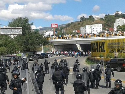 Distúrbios em Chilapancingo, no Estado de Guerrero.