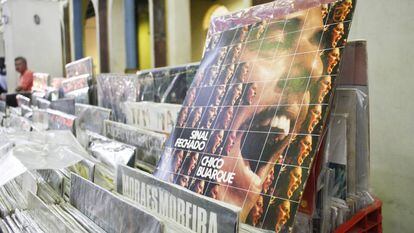 Feira de vinil no Mercado Público de Porto Alegre, em fevereiro de 2015.