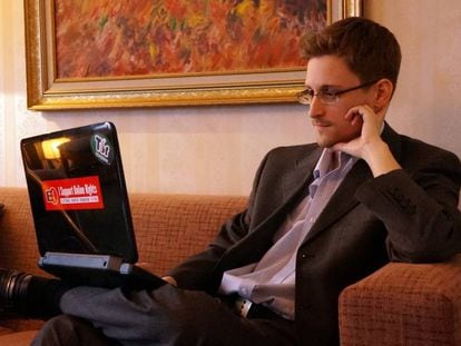 Edward Snowden, durante uma entrevista em Moscou em 2013.