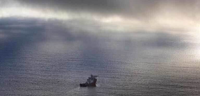 Navio australiano no Índico sul, durante a busca do voo MH370.