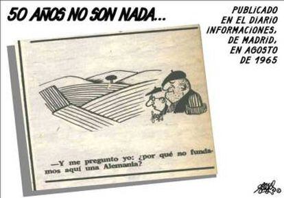 Uma das primeiras viñetas de Forges, publicada em 'Informações'.