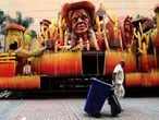 A cidade do samba, no Rio de Janeiro, vazia devido à pandemia.