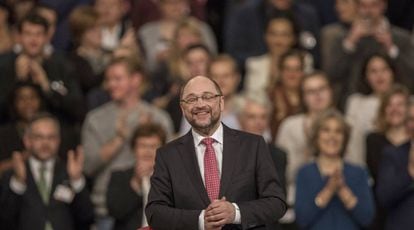 Martin Schulz, no congresso do SPD em Berlim onde foi eleito novo líder do partido e candidato a chanceler