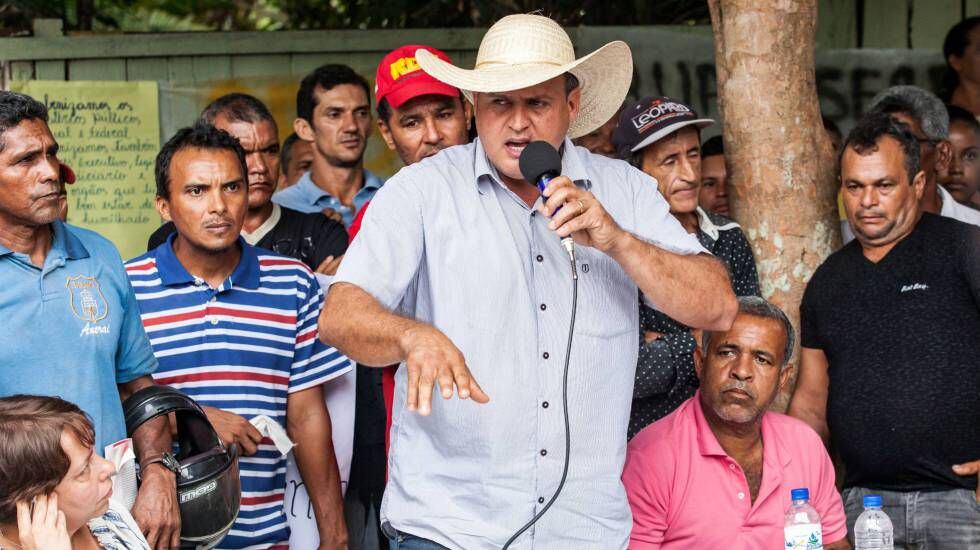 Prefeito do município de Senador José Porfírio, Dirceu Biancardi (PSDB), defendendo a mineradora canadense Belo Sun durante uma audiência pública na Volta Grande do Xingu, em novembro de 2017