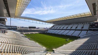 Arena Corinthians, estádio construído pela Odebrecht com recursos do BNDES via Caixa.
