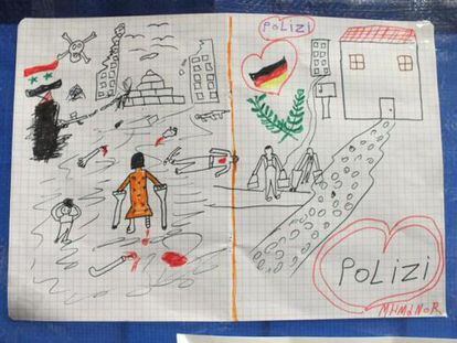 O desenho de um menino sírio que deixou a polícia alemã sem palavras
