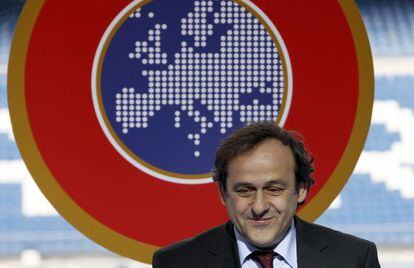 Michel Platini, durante um ato da UEFA