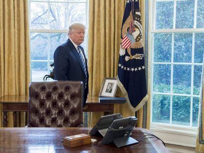 Donald Trump, no Salão Oval.