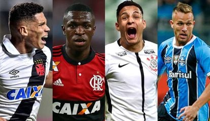 Paulinho, Vinicius Jr, Arana e Arthur: revelações do futebol nacional.