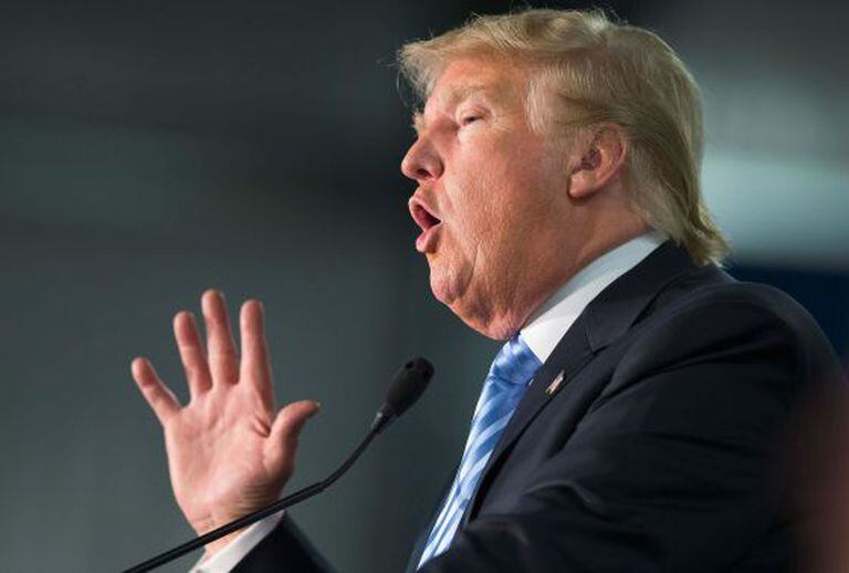Donald Trump, durante um comício no Mississippi.