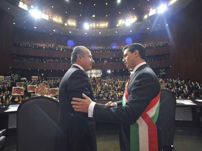 Calderón e Peña Nieto em 2012