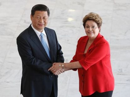 Dilma Rousseff e o presidente chin&ecirc;s Xi Jinping.