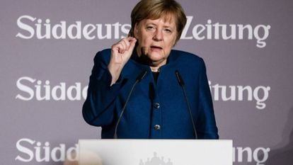 A chanceler (primeira-ministra) alemã, Angela Merkel, em um evento nesta terça-feira, 13