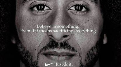 Colin Kaepernick na já famosa campanha da Nike
