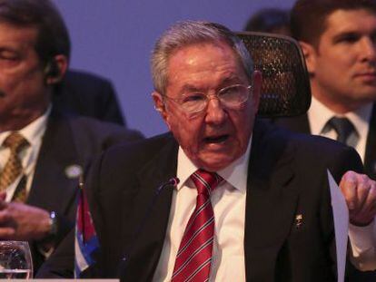 O líder cubano durante a cúpula da CELAC em Costa Rica.