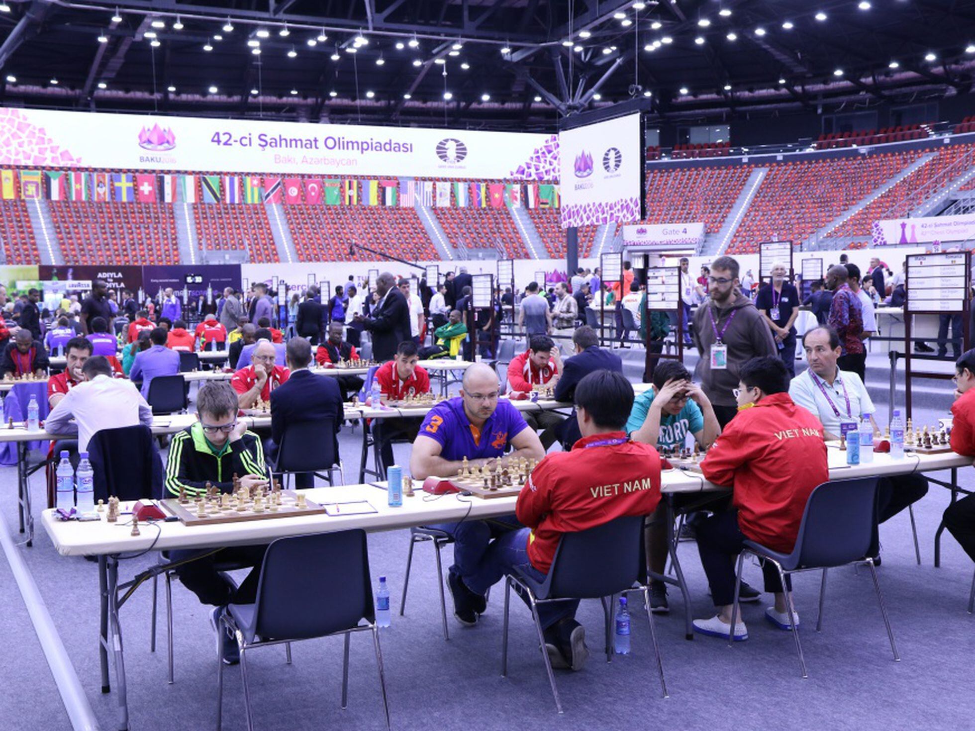 Olímpiada de Xadrez Baku 2016: Abertura e 1ª Rodada