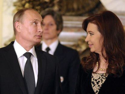 Putin y Fernández, em Buenos Aires.