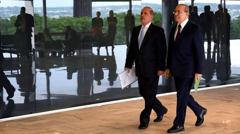 Onyx Lorenzoni e Eliseu Padilha no Palácio do Planalto.