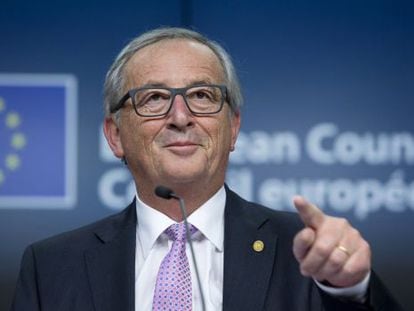 O presidente da Comissão Europeia, Jean Claude Juncker, durante uma entrevista coletiva em Bruxelas em 2015.
