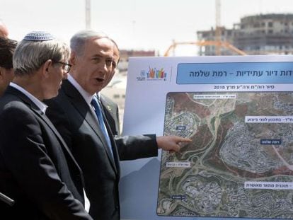 O primeiro-ministro israelense, Benjamin Netanyahu, nesta segunda-feira.