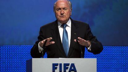 Joseph Blatter, durante o 61º congresso da FIFA