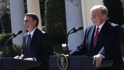 Reunião de Jair Bolsonaro e Donalda Trump nos Estados Unidos.