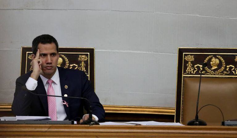 Juan Guaidó na Assembleia Nacional, em outubro.