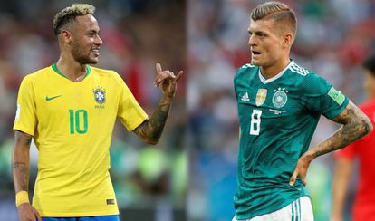Neymar e Kroos, símbolos de duas escolas de futebol distintas.
