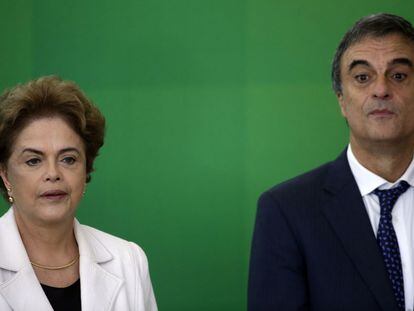 Dilma e Cardozo na posse de Wellington César Lima no Ministério da Justiça.