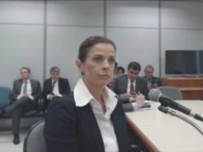 Claudia Cruz em depoimento ao juiz S&eacute;rgio Moro, em novembro de 2016.