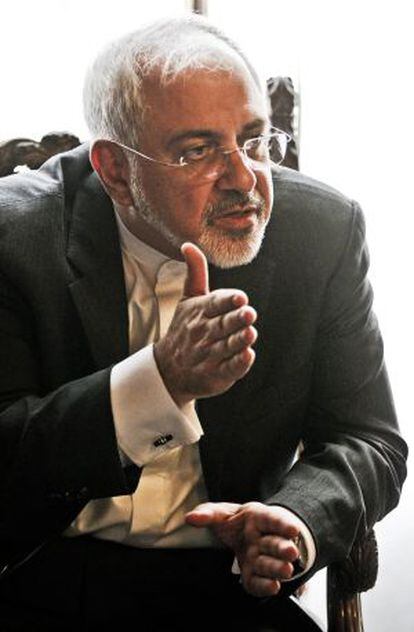 O ministro de Relações Exteriores do Irã, Mohammad Javad Zarif, nesta terça-feira, em Madri.