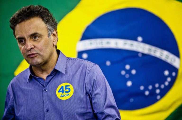 Aécio neves nesta quinta-feira no Rio.