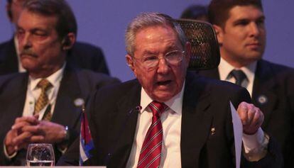 O líder cubano durante a cúpula da CELAC em Costa Rica.