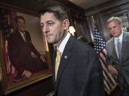 Paul Ryan e Kevin McCarthy nesta quarta-feira em Washington.