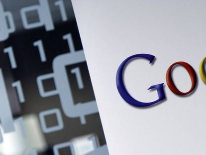 O logo do Google, em sua sede de Bruxelas.