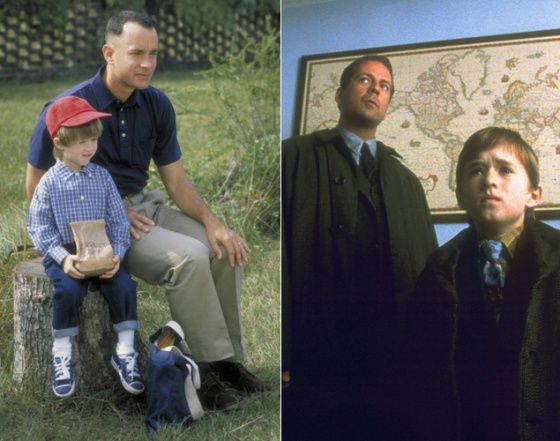 Dois de seus papeis emblemáticos na infância: Osment foi o filho de Forrest Gump (Tom Hanks) e estrelou “O Sexto Sentido” com Bruce Willis.