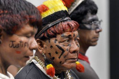 Indígenas durante a CPI da Funai, em novembro passado.