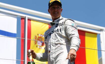 Michael Schumacher, em junho de 2012 em Valência.