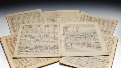 A partitura da 'Segunda Sinfonia' de Mahler que vai a leilão.