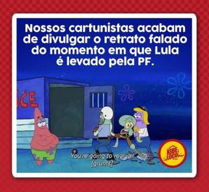 Meme usa o personagem Lula Molusco para fazer piada com a condenação do ex-presidente.