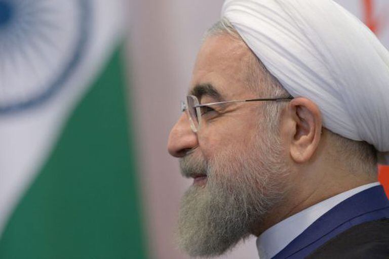 O presidente iraniano, Hassan Rouhani, na cúpula dos Brics, em Ufá, Rússia, em 9 de julho.