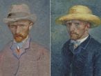 Autorretrato de Vincent van Gogh   (izquierda) y retrato de su hermano Theo, ambos pintados en 1887.