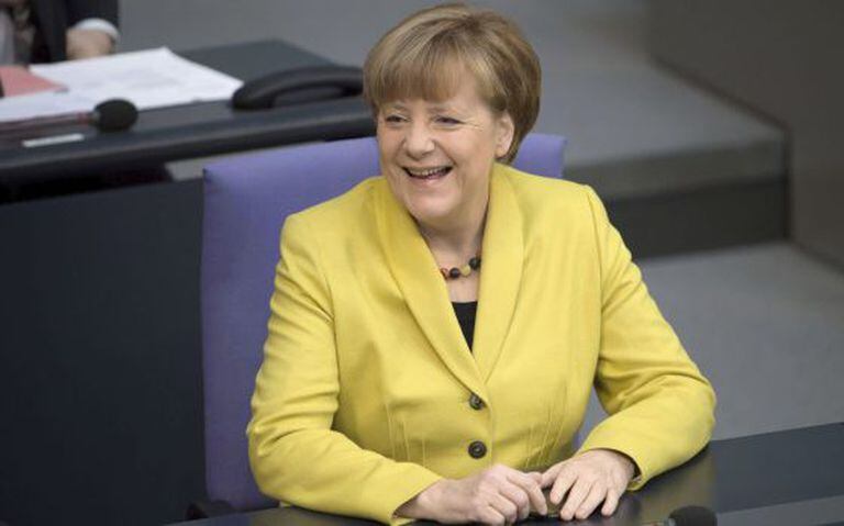 Merkel durante a sessão do Parlamento alemão.