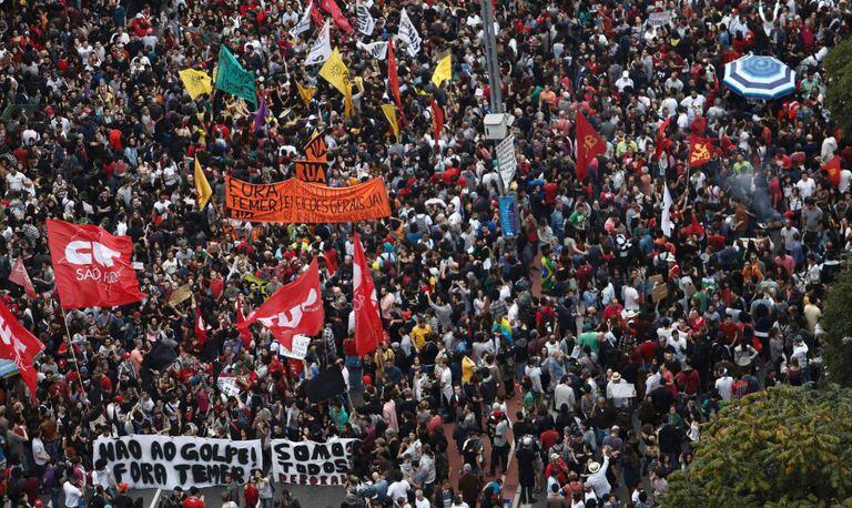 Ato contra Temer em São Paulo