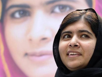 A jovem paquistanesa Malala Yousafzai, ganhadora do Nobel da Paz em 2014. 