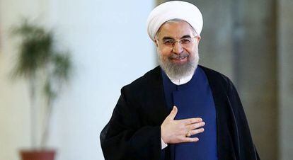 O presidente do Irã, Hasan Rohani, na terça-feira passada em Teerã.