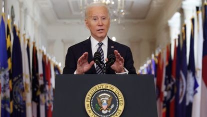 Joe Biden, em seu primeiro discurso à nação, em 11 de março. Em vídeo, um trecho da entrevista à ABC News em que o presidente dos EUA adverte que a Rússia “pagará um preço” por tentar interferir nas eleições presidenciais.